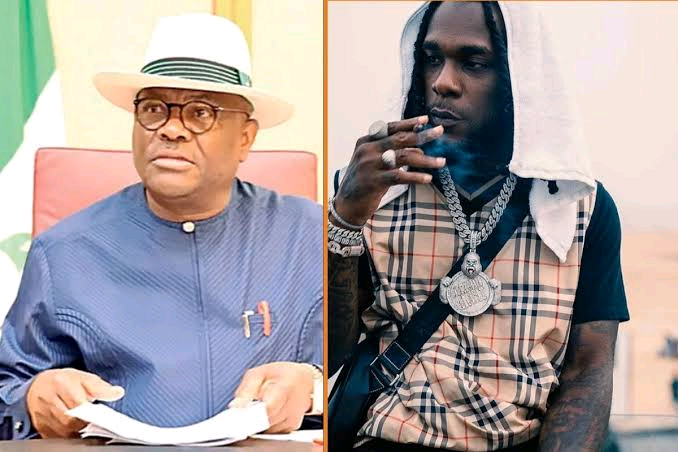 Nigerians React As Wike Showers Gifts On Burna Boy