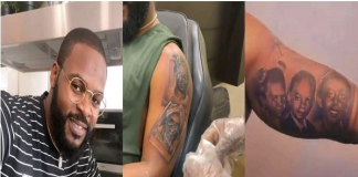 Falz Tattoos His Entire Family On His Arm