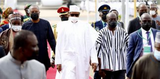 Buhari Arrives In Ghana For ECOWAS Summit