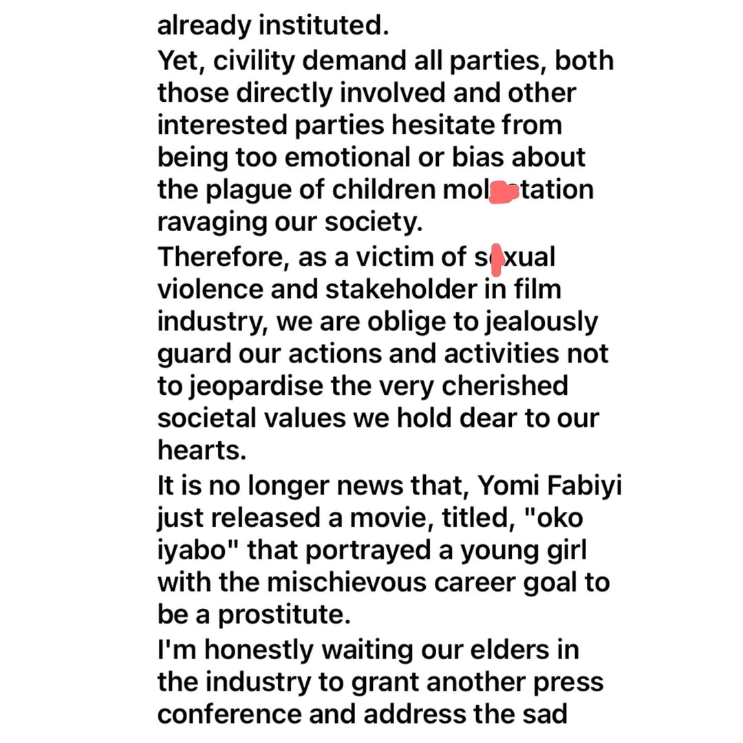 Iyabo Ojo Reacts To Yomi Fabiyi's Movie, 'Oko Iyabo'