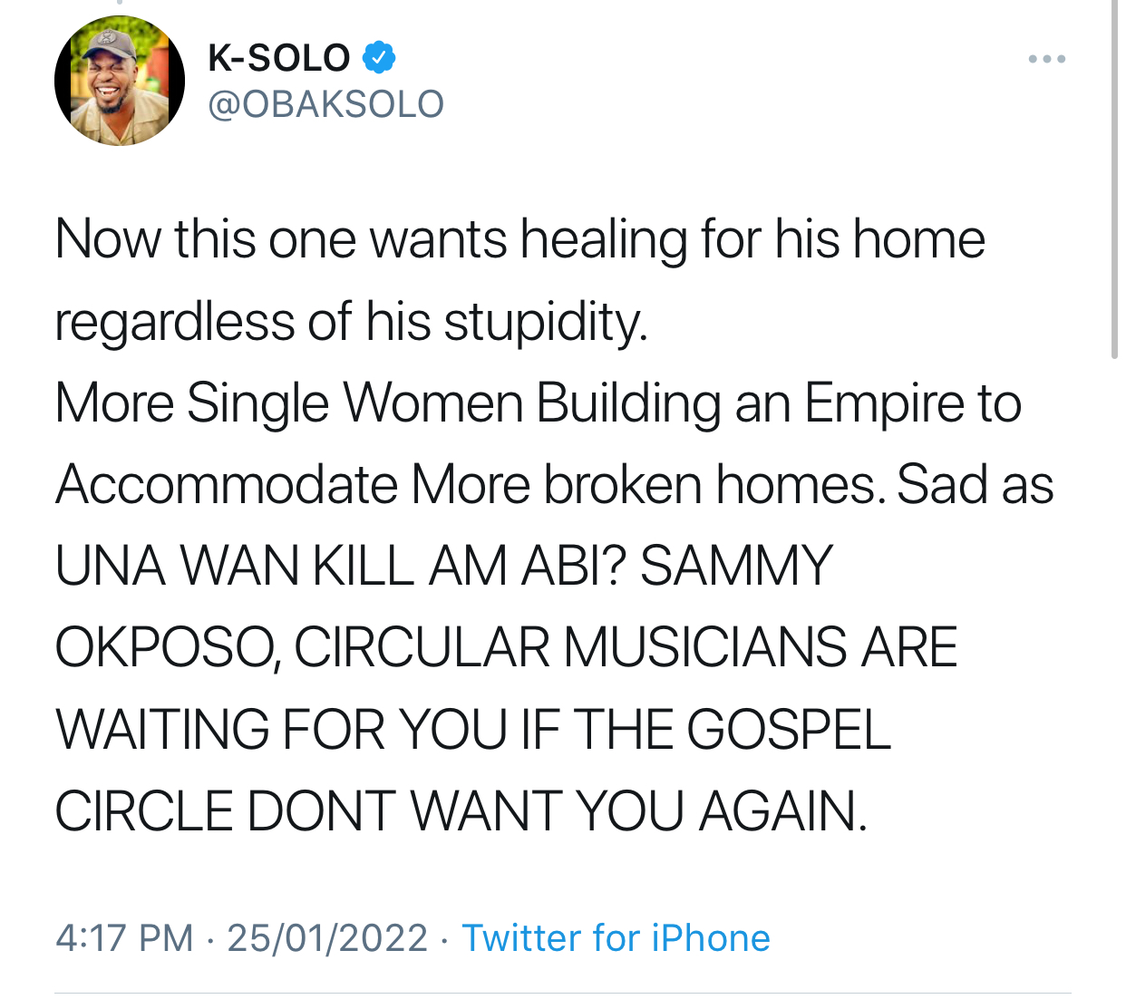 secular musicians are waiting for you if gospel circles reject you music producer ksolo tells sammie okposo 3