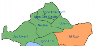 Map of Enugu