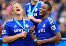 Mikel obi and John Terry Laughing