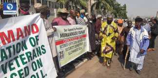 Retired soldiers protest in Abuja