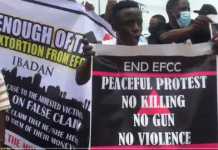 Internet Fraudsters protest in Oyo
