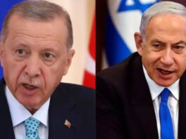 President of Turkey, Tayyip Erdogan and Israel's Prime Minister, Benjamin Netanyahu