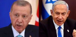 President of Turkey, Tayyip Erdogan and Israel's Prime Minister, Benjamin Netanyahu