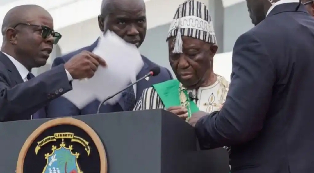 Newly Sworn In Liberian President, Boakai Suffers Heat Stroke During Inauguration 