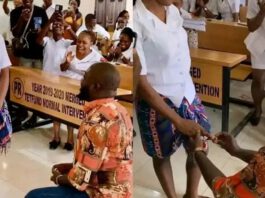 ABSU Lecturer Proposes Up Student In Classroom On Valentine's Day