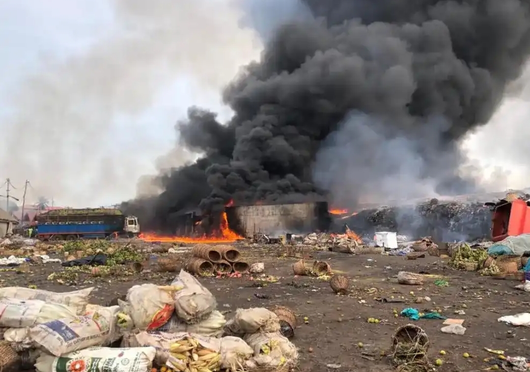 Market Set Ablaze As Police Nab 50 Hoodlums During Clash In Ile-Epo, Destroy Shanties